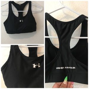Under armour black padded sports bra